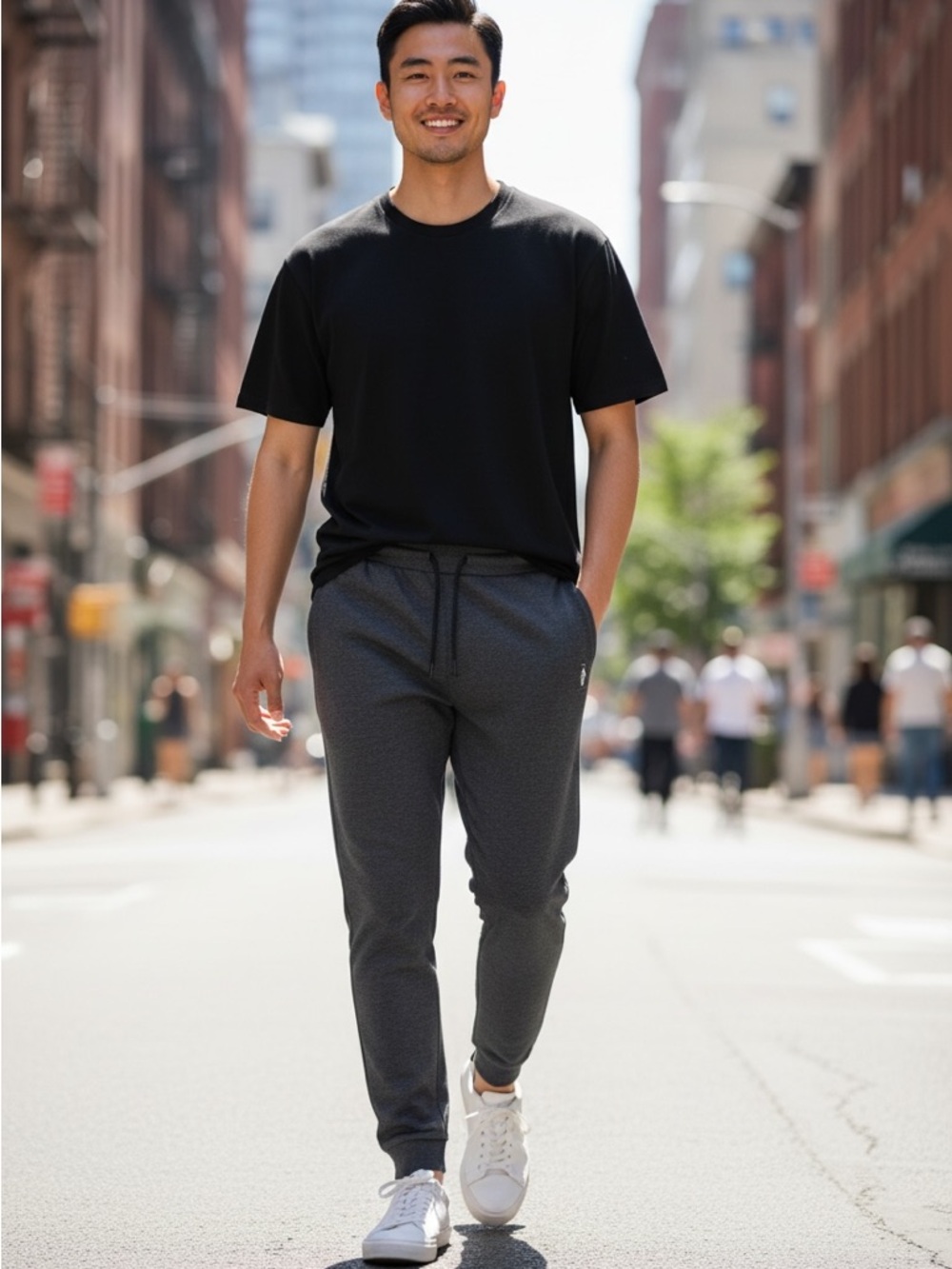 Original Penguin Gray Athletic Joggers